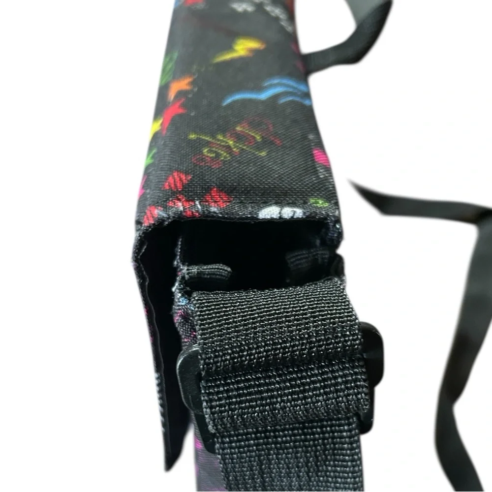 Dickies Black Laptop Messenger Bag with Multicolor Graphics